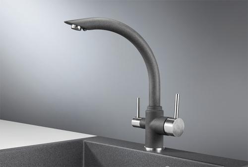 Кухонный смеситель GRANULA 2304, ГРАФИТ