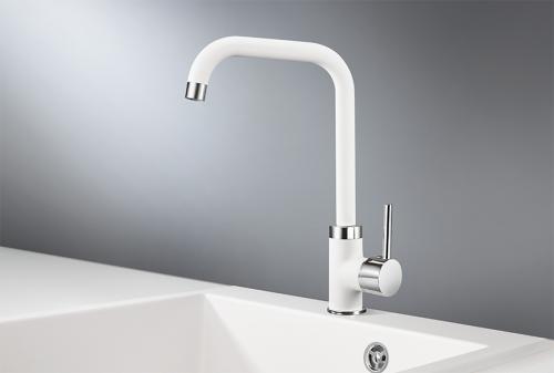 Кухонный смеситель GRANULA 0041, АРКТИК (БЕЛЫЙ)