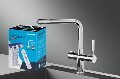 Кухонный смеситель GRANULA Комплект кухонный смеситель Granula 2088 Хром + Фильтр Granula