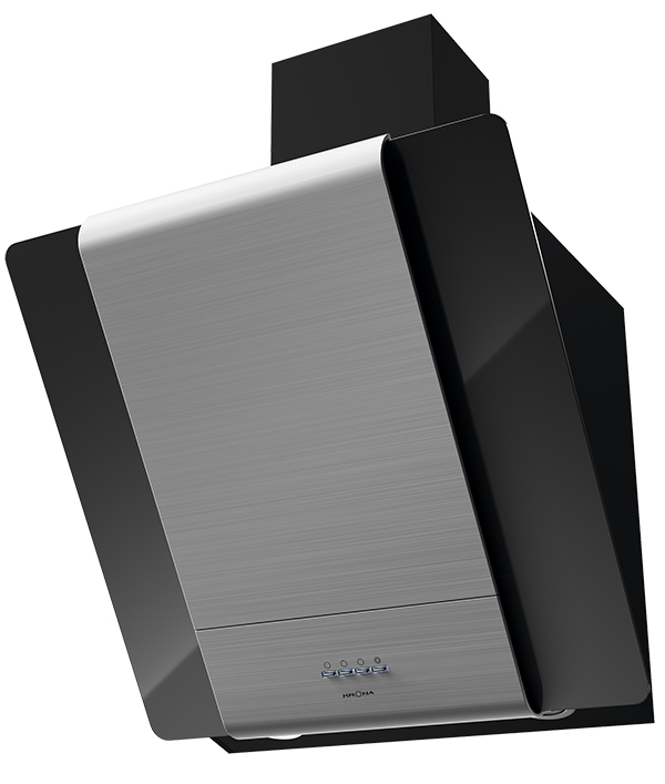 KRONA TALLI 600 inox/black glass 3P вытяжка кухонная