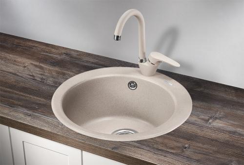 Кухонная мойка GRANULA 4801, АНТИК (БЕЖЕВЫЙ),  кухонная мойка кварц