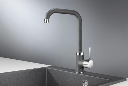 Кухонный смеситель GRANULA 0041, ГРАФИТ (ЧЁРНО-СЕРЫЙ)