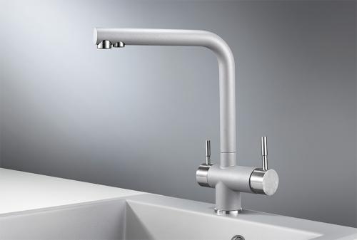 Кухонный смеситель GRANULA 2305, АЛЮМИНИУМ