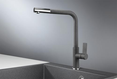 Кухонный смеситель GRANULA 2501, ГРАФИТ_