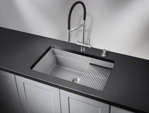 Кухонная мойка GRANULA KS-7303U, АЛЮМИНИУМ, кварц