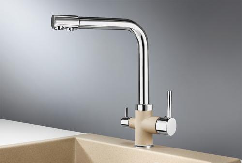 Кухонный смеситель GRANULA 3015, XРОМ/ПЕСОК