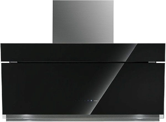 Falmec Design+ BUTTERFLY isola 90 inox vetro nero (800)