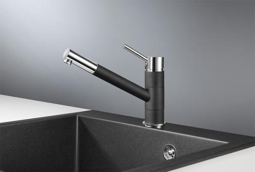 Кухонный смеситель GRANULA 0010, ЧЁРНЫЙ