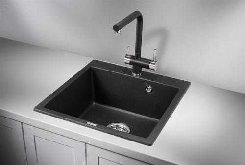 Кухонная мойка GRANULA 5102, ЧЁРНЫЙ, кварц