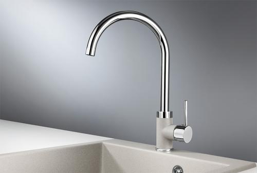 Кухонный смеситель GRANULA 3125, XРОМ/БАЗАЛЬТ