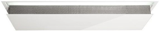 Falmec Design+ ECLISSE soffitto 120 inox vetro bianco