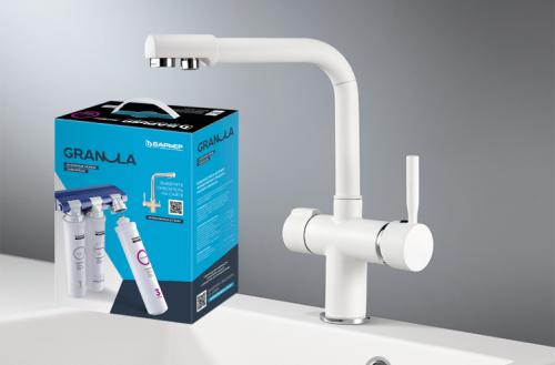 Кухонный смеситель GRANULA Комплект кухонный смеситель Granula 2088 Арктик + Фильтр Granula