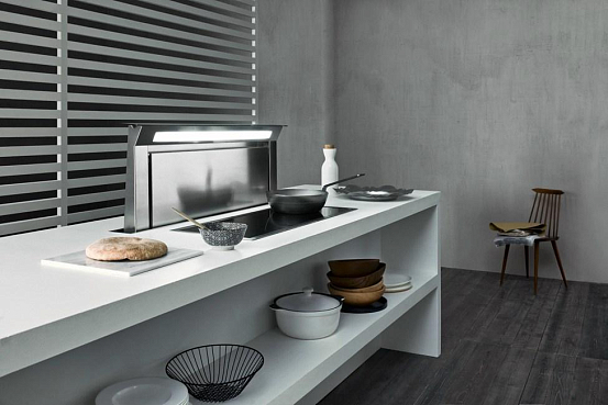 Falmec Design+ DOWN DRAFT tavolo 120 inox