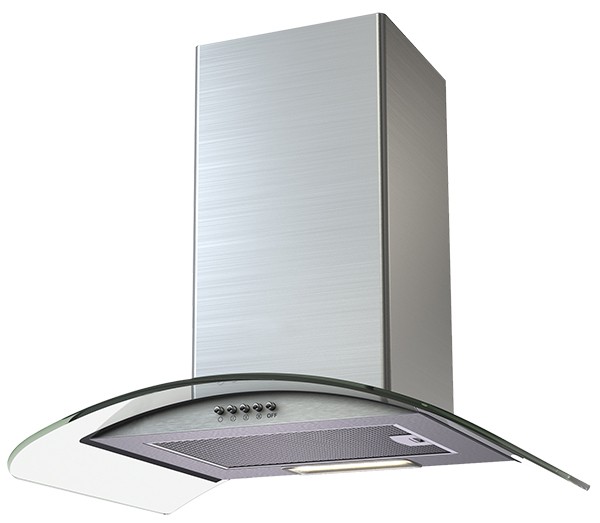 KRONA SABRINA 600 inox/glass push button вытяжка кухонная