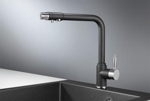 Кухонный смеситель GRANULA 2301, ЧЕРНЫЙ