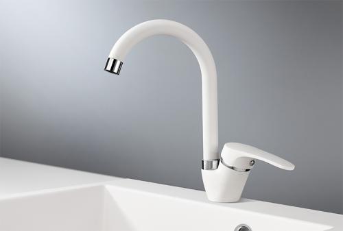 Кухонный смеситель GRANULA 1024, АРКТИК (БЕЛЫЙ)