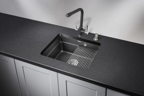 Кухонная мойка GRANULA KS-5501U, ЧЁРНЫЙ, кварц