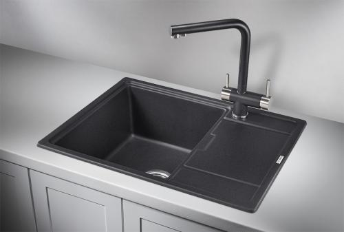 Кухонная мойка GRANULA 6503, ЧЁРНЫЙ, кварц