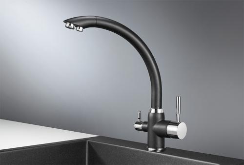Кухонный смеситель GRANULA 2167, ЧЁРНЫЙ