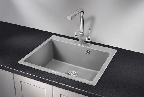 Кухонная мойка GRANULA 6001, АЛЮМИНИУМ, кварц