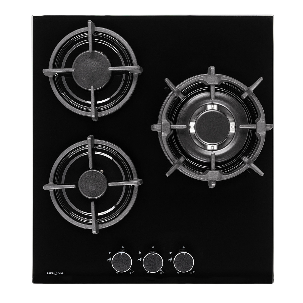 KRONA FIERO 45 BL газовая варочная поверхность (независимая)