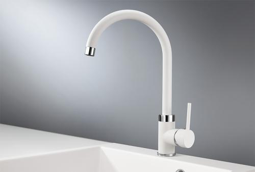 Кухонный смеситель GRANULA 2125, АРКТИК (БЕЛЫЙ)
