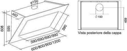 Falmec QUASAR GLASS BLACK 90 (800)