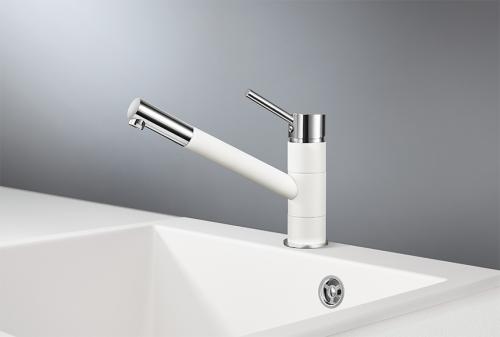 Кухонный смеситель GRANULA 0010, АРКТИК (БЕЛЫЙ)