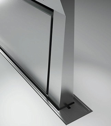Falmec Design+ DOWN DRAFT tavolo 90 vetro nero