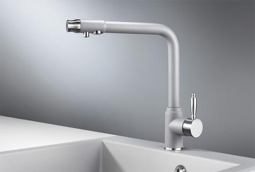 Кухонный смеситель GRANULA 2301, АЛЮМИНИУМ