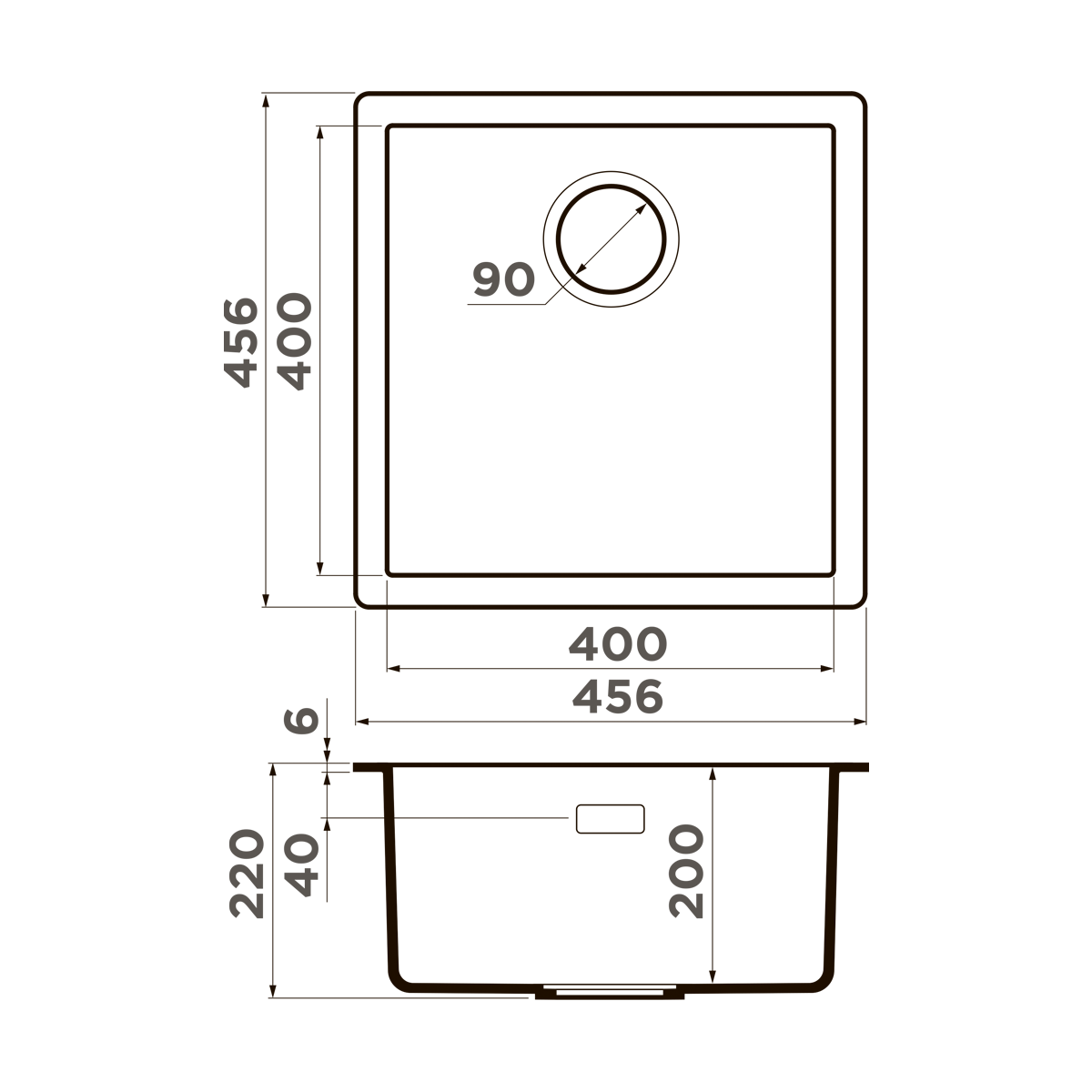 Omoikiri Yamakawa 45T-Integra-BL Tetogranit/черный