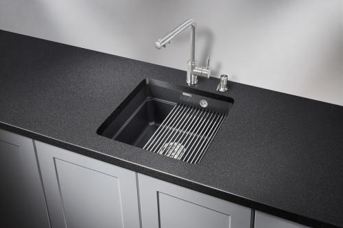 Кухонная мойка GRANULA KS-4501U, ШВАРЦ (чёрный металлик), кварц
