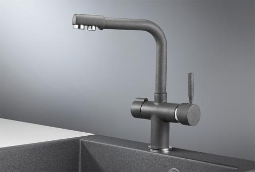 Кухонный смеситель GRANULA 2088, ГРАФИТ (ЧЁРНО-СЕРЫЙ)