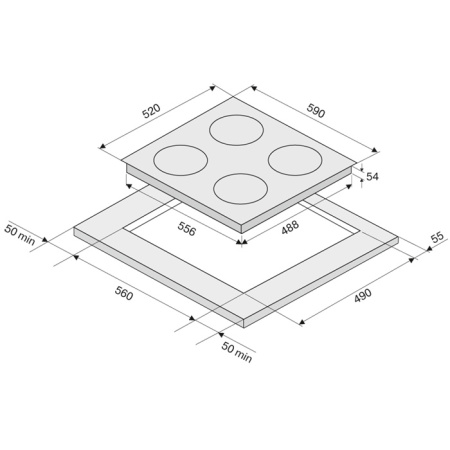 KRONA ORIGANO 60 WH индукционная варочная поверхность (независимая)