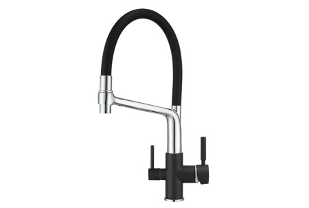 Кухонный смеситель GRANULA 0083, ЧЁРНЫЙ