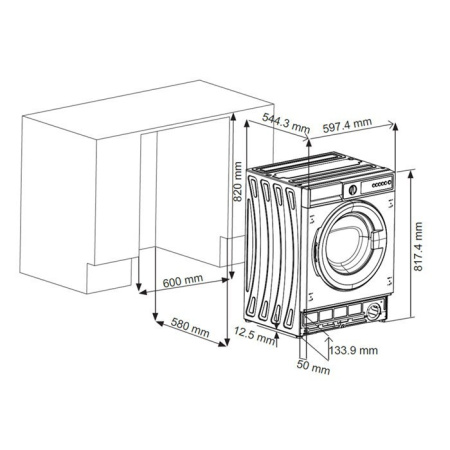 KRONA KAYA 1200 7K WHITE встраиваемая стиральная машина