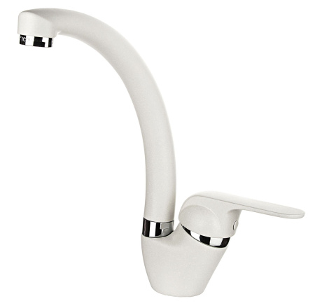 Кухонный смеситель GRANULA 2024, АРКТИК (БЕЛЫЙ)