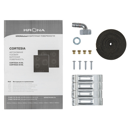 KRONA CORTESIA 60 BL газовая варочная поверхность (независимая)