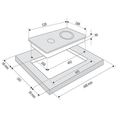 KRONA ORSA 30 BL электрическая варочная поверхность (независимая)
