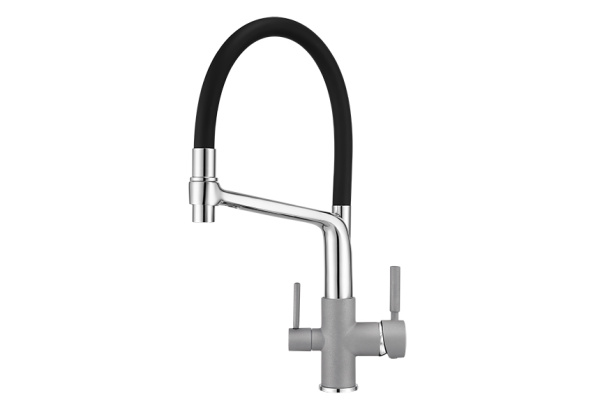 Кухонный смеситель GRANULA 0083, АЛЮМИНИУМ