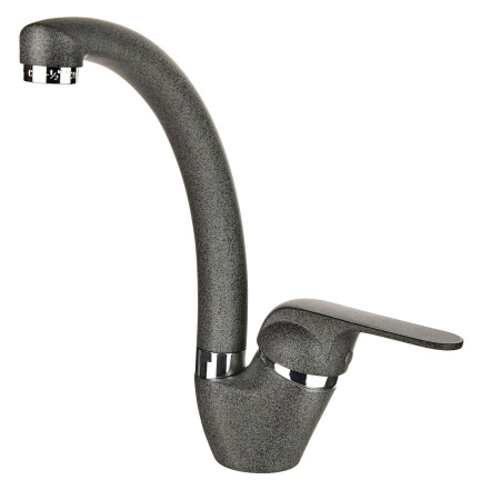 Кухонный смеситель GRANULA 2024, ГРАФИТ (ЧЁРНО-СЕРЫЙ)