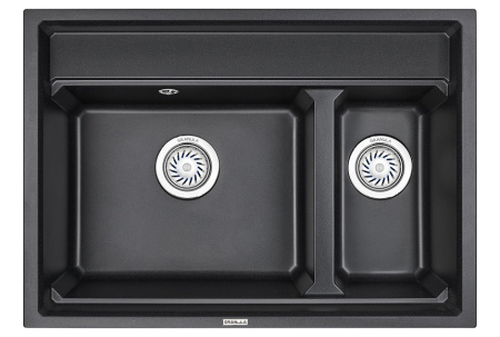 Кухонная мойка GRANULA KS-7302, ЧЁРНЫЙ  кварц