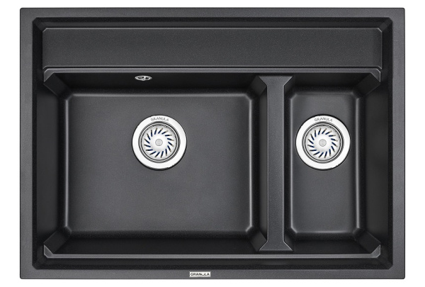Кухонная мойка GRANULA KS-7302, ЧЁРНЫЙ  кварц