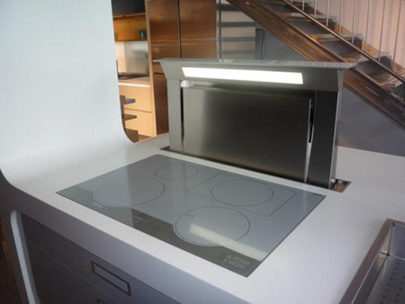 Falmec Design+ DOWN DRAFT tavolo 120 inox