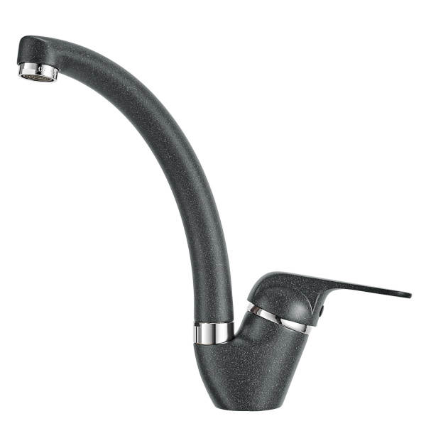 Кухонный смеситель GRANULA 2024, ШВАРЦ (чёрный металлик)