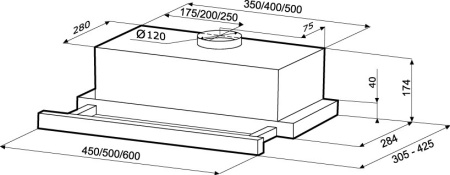 KRONA KAMILLA 600 white (1 мотор) вытяжка кухонная