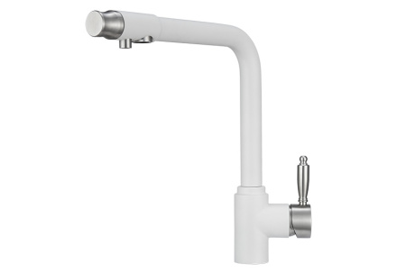 Кухонный смеситель GRANULA 2301, АРКТИК (БЕЛЫЙ)