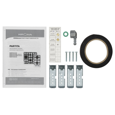 KRONA PARTITA 30 BL газовая варочная поверхность (независимая)