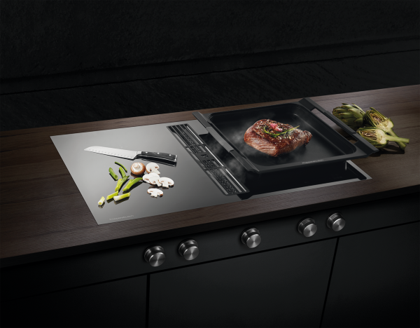 Индукционная варочная панель с вытяжкой Kuppersbusch KMI 9850.0 SR