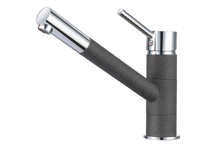 Кухонный смеситель GRANULA 0010, ГРАФИТ (ЧЁРНО-СЕРЫЙ)
